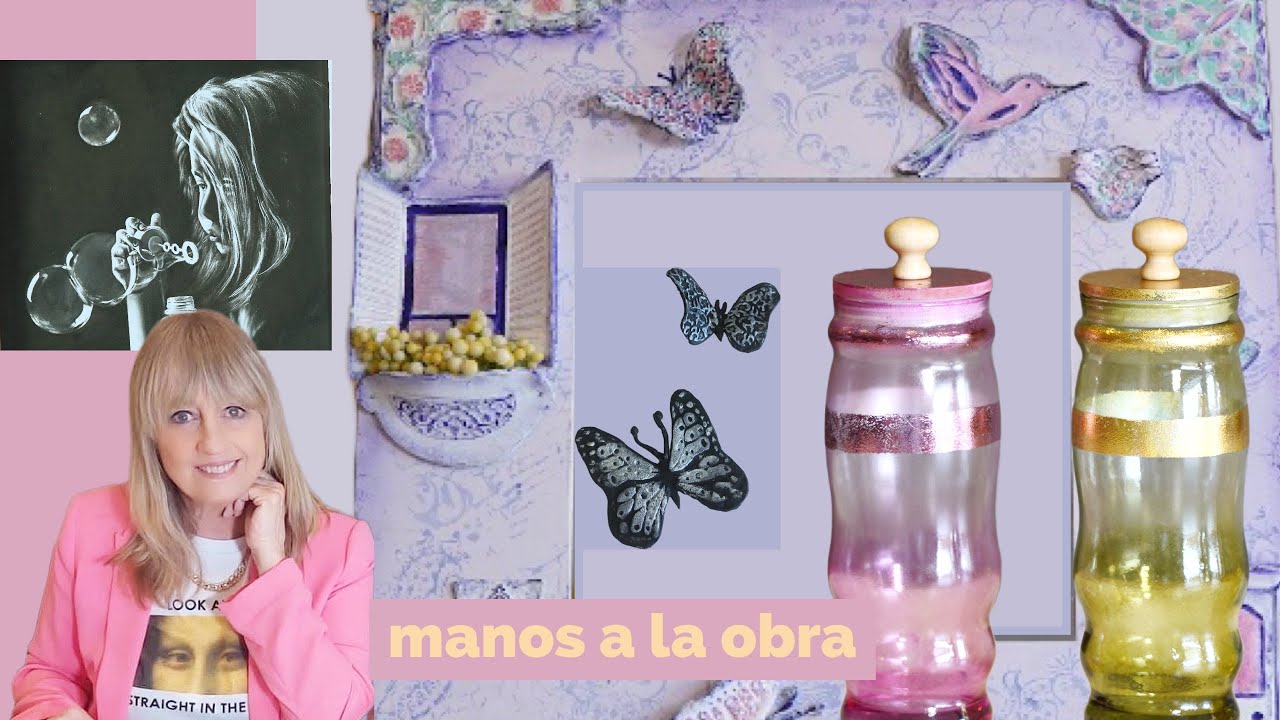 Manos a la Obra TV 2022 Programa 31 Pintar Vidrio - Marco de espejo con sellos - Pintar Cuadros