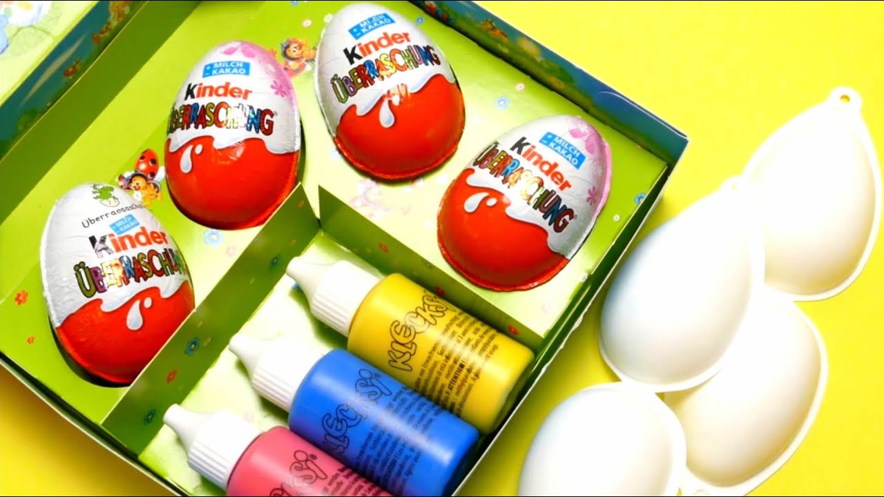 Easter Egg Painting Set with Kinder Surprise Eggs YouTube