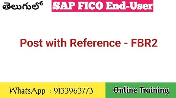 Post with Reference - FBR2 | Record to Report ( RTR )