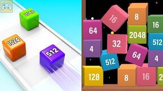 2048 Cube Runner vs Cube 2048 ✦ ASMR Gameplay Android iOS • 2048 Number Merge Race Games