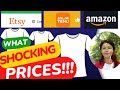 Etsy, Temu, Amazon Shocking Prices! Where are the Cheapest T-shirts? Let's compare Prices together