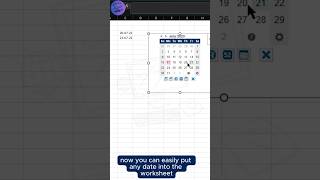Add mini 🗓️ calendar to excel | select any date from the calendar