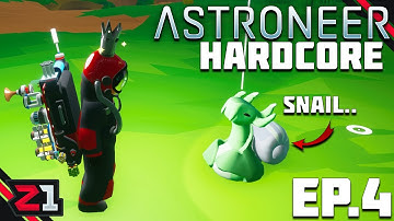 The Key To Survival Is SPACE SNAILS ?! Astroneer Hardcore [E4]