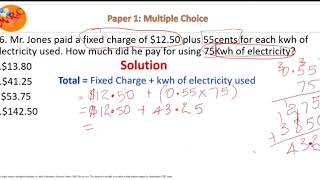 Calculating electricity bill given fixed charge and cost for each kwh