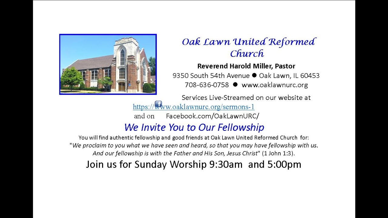 OL URC LIVE STREAM - [06/15/2025 PM] -  Sermon: “God’s Fatherly Discipline” - Text: Hebrews 12