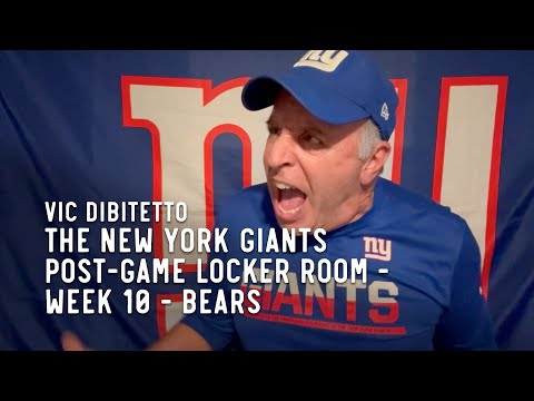 The New York Giants Post-Game Locker Room - Week 10 - Bears