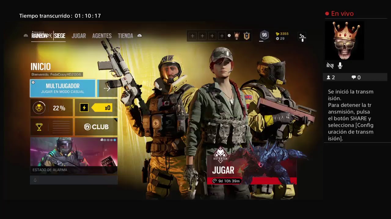 ROAD TO LEVEL 100 -Directo- Ranibow Six Siege - YouTube