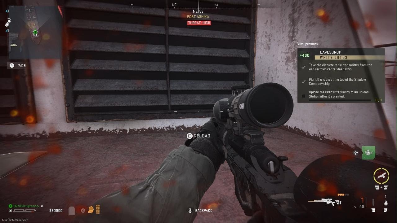 DMZ Eavesdrop Mission. Where To Place The Radio On The Ship