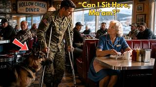 “Can I Sit Here” Disabled Navy SEAL Asked an Elderly Waitress — Then His K9 Refused to Look Away