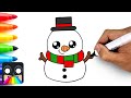 How To Draw a Cute Snowman