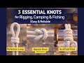 3 Essential Knots for Rigging, Camping &amp; Fishing | Easy &amp; Reliable #trendingvideo #knottutorial