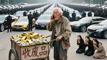 首富假扮收破爛，參加女兒訂婚宴，卻被窮親家騎臉羞辱，結果他壹個響指，百輛豪車包圍現場：
