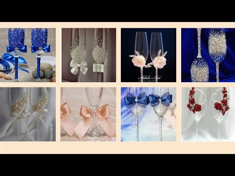 latest wedding glasses decoration ideas || beautiful glass || art and