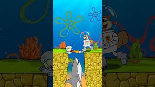 Spongebob Made A Bridge Out Of Squidward To Guide His Friends Over The Cliff