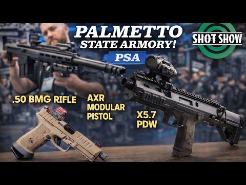 Palmetto State Armory NEW 50 BMG Rifle, AXR Modular Pistol & X5.7 PDW at SHOT Show 2026!