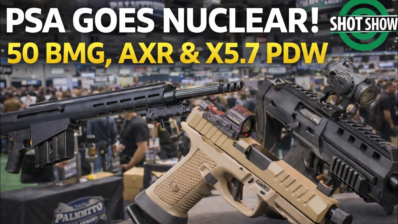 Palmetto State Armory NEW 50 BMG Rifle, AXR Modular Pistol & X5.7 PDW at SHOT Show 2026!