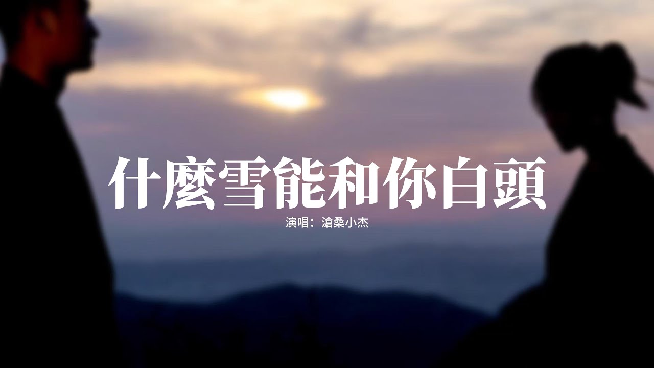 滄桑小杰 - 什麼雪能和你白頭『有太多想你的理由，卻沒有找你的藉口，只能在寂寞裡忍受，獨自守在回憶盡頭。』【動態歌詞MV】