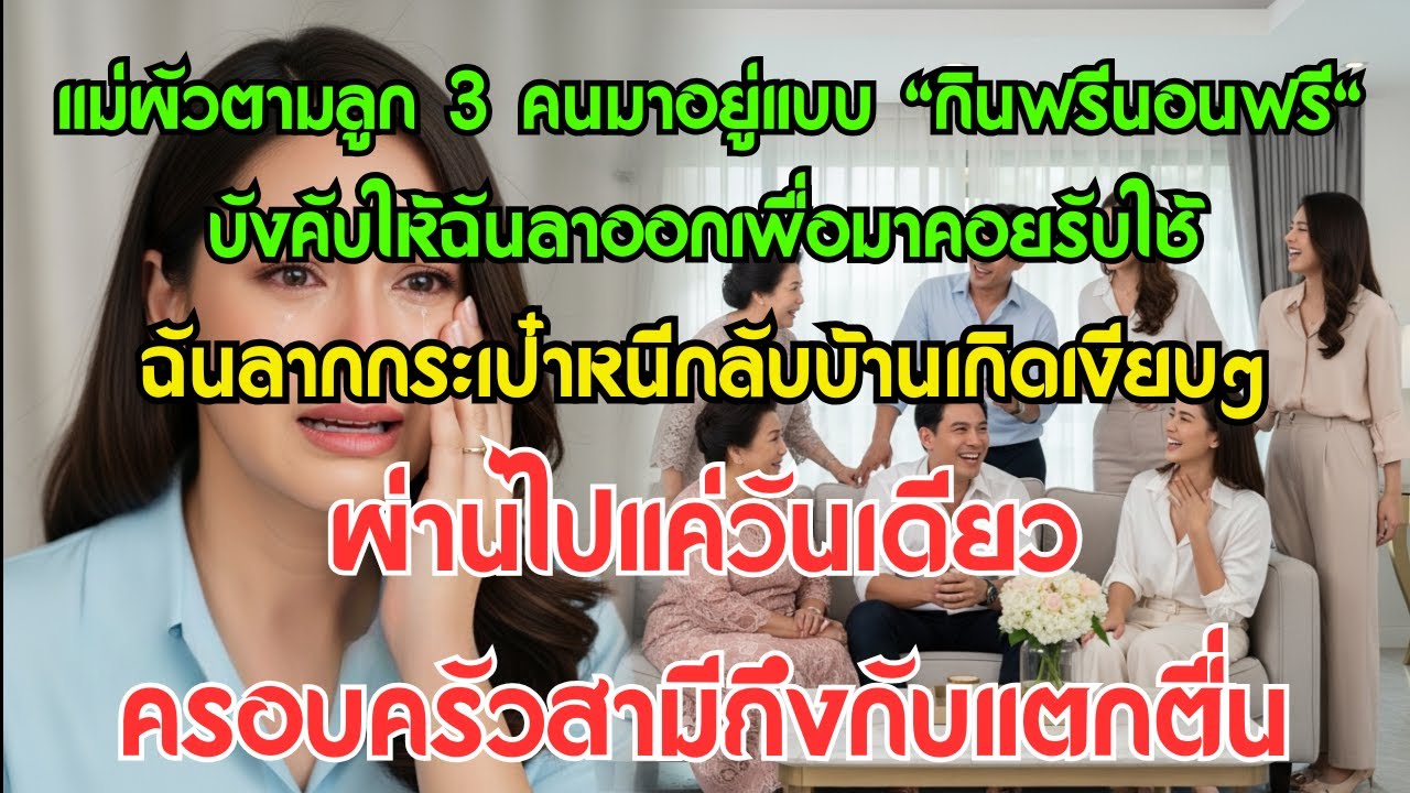 แม่ผัวตามลูก 3 คนมาอยู่แบบ 