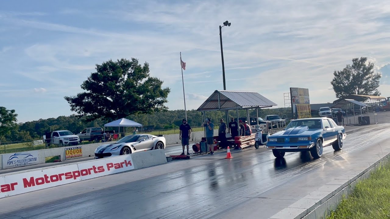 I RACED MY SUPERCHARGED 350 CUTLASS AGAINST MY POPS NEW CORVETTE