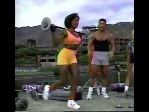 Carla Dunlap in looking good in workout clothes old Body Shaping video 01