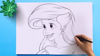 How To Draw Ariel The Little Mermaid