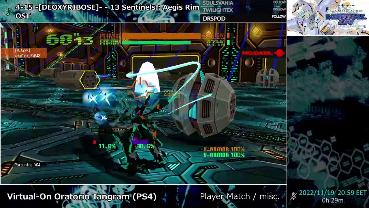 VirtualOn OT PS4 casuals 2022/11/19 YouTube
