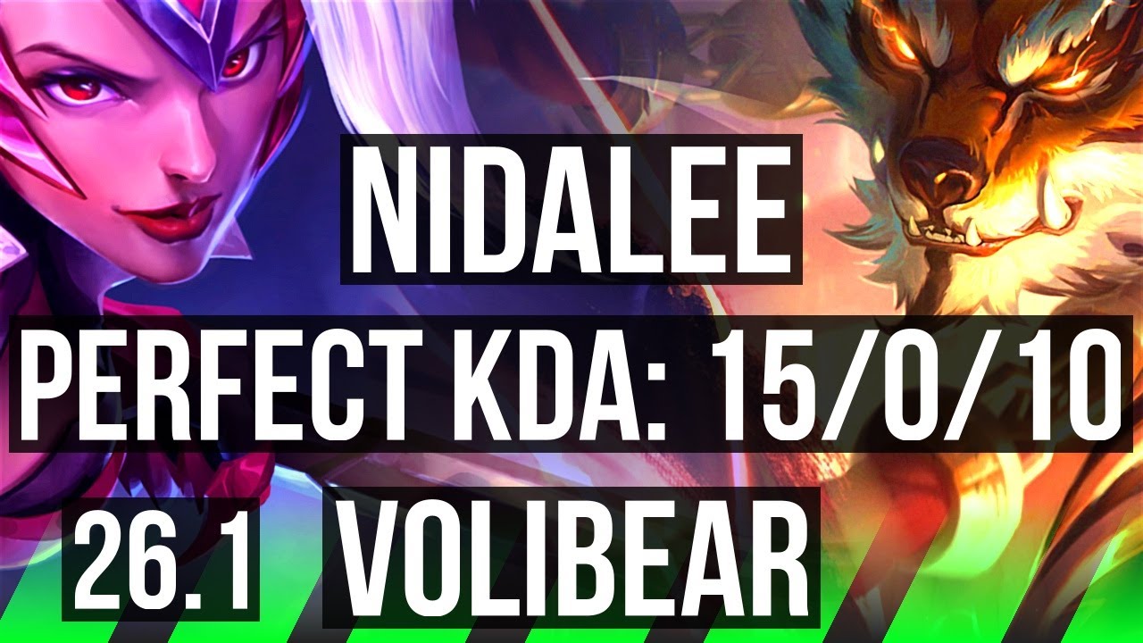 NIDALEE vs VOLIBEAR (JGL) | Perfect KDA: 15/0/10, 41K damage | EUW Grandmaster | 26.1
