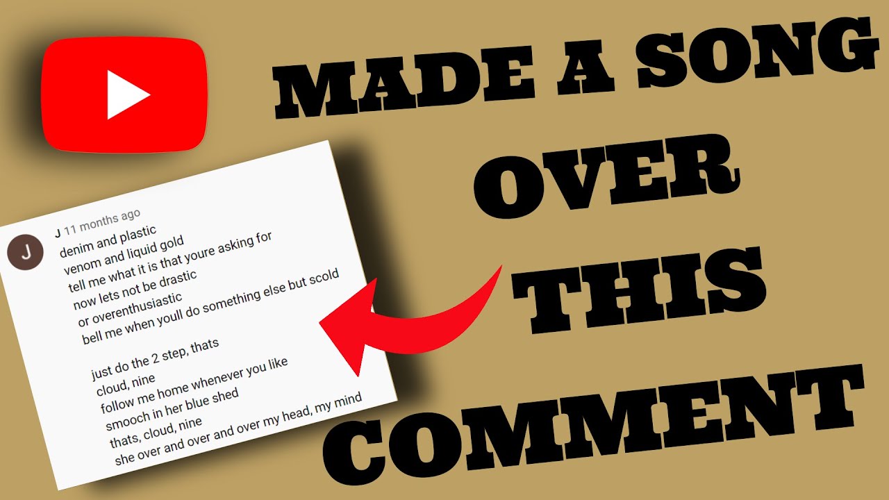 made a song out of a random guy's comment - YouTube