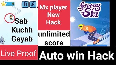 MX player 2 rupees groovy ski game hack trick | MX player groovy ski game hack tricks | MX player