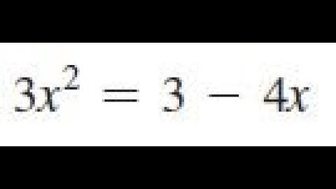 solve 3x^2 = 3 - 4x by completing the square.