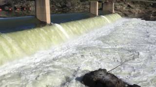 Feather River Barrier Dam at the Fish Hatchery in Oroville Ca