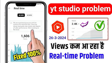 we are experiencing issues with the systems for realtime data yt studio | yt studio no data problem