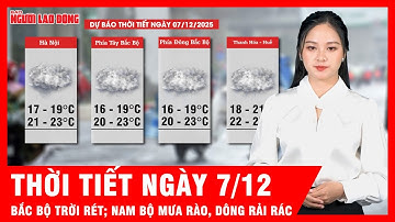Thời tiết ngày 7/12: Bắc Bộ trời rét; Nam Bộ mưa rào, dông rải rác | Tin tức