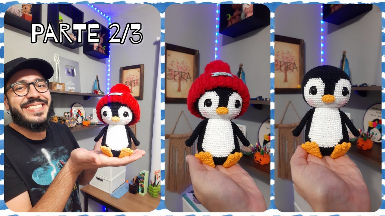 Pinguim Amigurumi Passo A Passo - Tunico O Pinguim - Coleção Bichinhos Do Ti 4 (Parte 2/3)