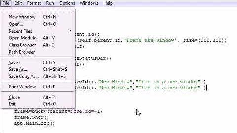 wxPython Programming Tutorial-3 Creating a Menu Bar