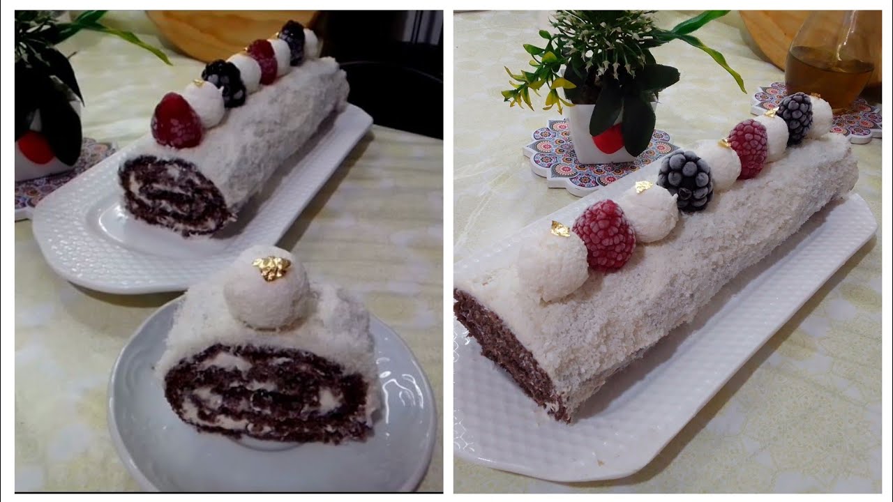 سويس رول خاص لمرضى السكري/بلا كريمة ولا شنتي ولا أي نوع من الدقيق ولا شوفان ولا سكر ولا عسل روعة 