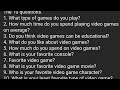 10 Video Game Questions: Tylord Edition