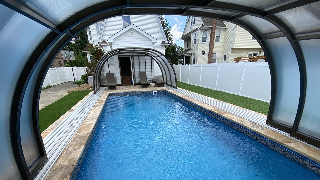 Retractable Swimming Pool Enclosure Company Cedarhurst NY YouTube