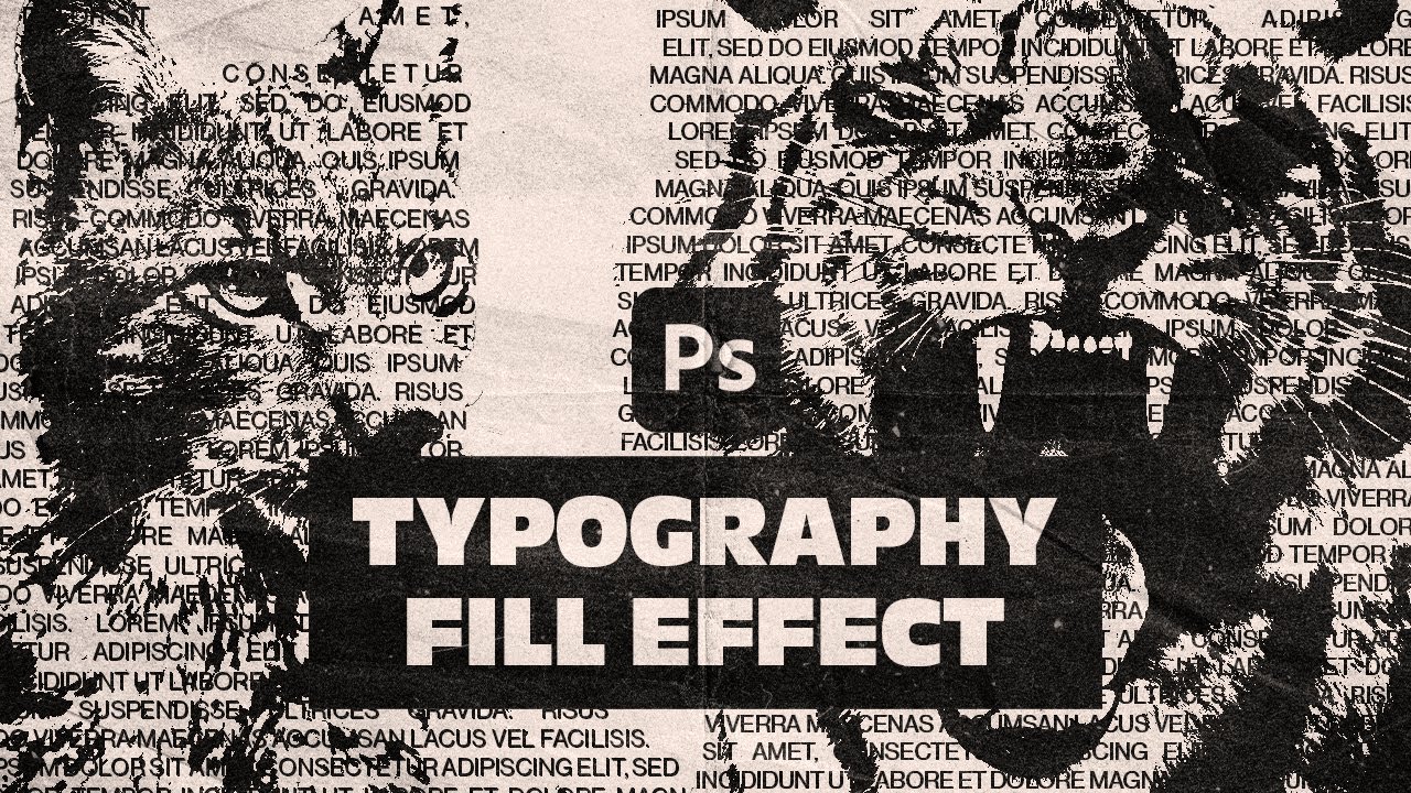 Text Fill Effect Tutorial - Adobe Photoshop - YouTube