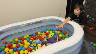 レオくんがカラフルボールプールに落ちたピクミンを探してみた!Part2 レオスマイル