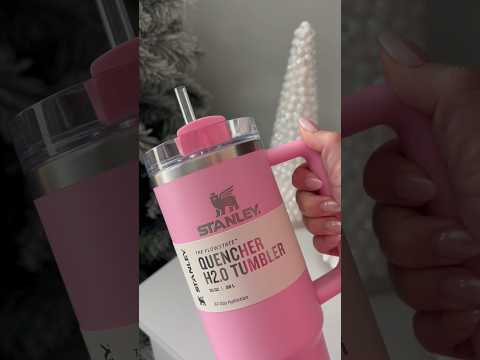 Obsessed with this pink color #stanley #pinkaesthetic #asmr #preppy #thatgirl #cup #coquette