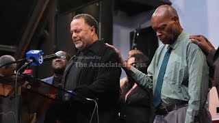 Chicago faith and community leaders hold a vigil and prayer for Rev. Jesse Jackson