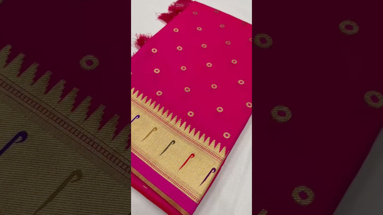 Soft Silk Bindi Muniya Border Paithani Saree