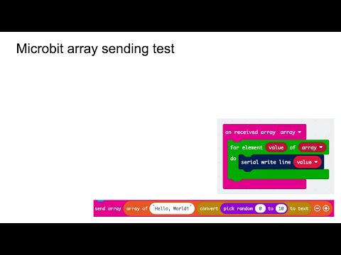 Microbit array send - TEST