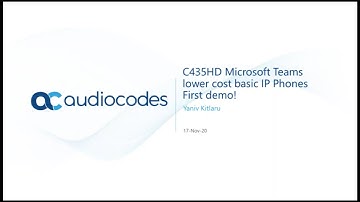 C435HD is a lower cost basic native Microsoft Teams desk phone – first demo!