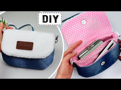 Видео: Jeans Cute Crossbody Bag Tutorial Easy Steps To Sew ✔ FREE PDF