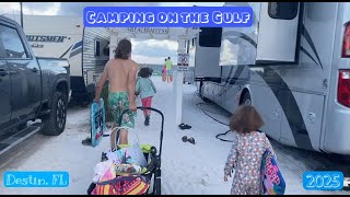 Camping on the Gulf Family VLog 2025 - Camp Gulf Destin Florida RV Park Camping on the Beach