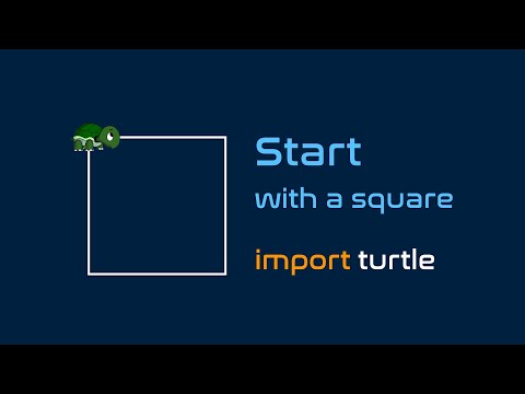 Python Turtle - Lesson 01: Start From The Square [海龟绘图 第1课: 从正方形开始]