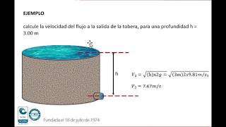 PRINCIPIO DE TORRICELLI CONCEPTO   EJEMPLO