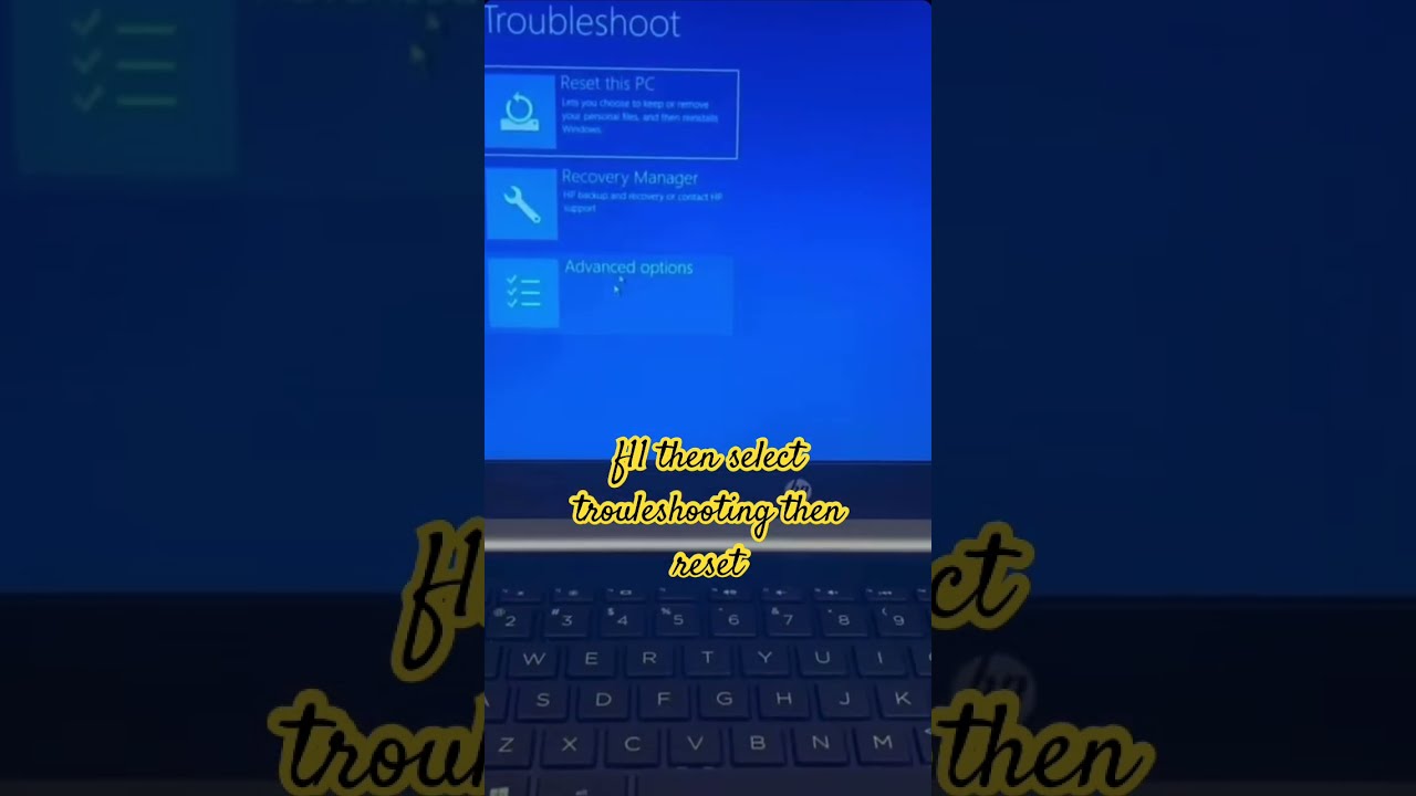 How To Factory Reset An HP Laptop Hp Factoryreset